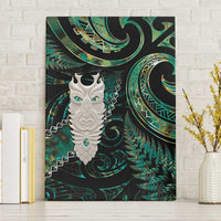 New Zealand Aotearoa Canvas Wall Art Maori Tane Te Waiora Paua Shell Glitter Green LT05 Without Frame Green - Polynesian Pride