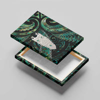 New Zealand Aotearoa Canvas Wall Art Maori Tane Te Waiora Paua Shell Glitter Green LT05 - Polynesian Pride