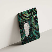 New Zealand Aotearoa Canvas Wall Art Maori Tane Te Waiora Paua Shell Glitter Green LT05 - Polynesian Pride