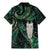 New Zealand Aotearoa Family Matching Mermaid Dress and Hawaiian Shirt Maori Tane Te Waiora Paua Shell Glitter Green