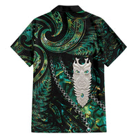 New Zealand Aotearoa Family Matching Off Shoulder Maxi Dress and Hawaiian Shirt Maori Tane Te Waiora Paua Shell Glitter Green LT05 - Polynesian Pride