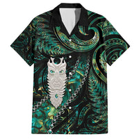 New Zealand Aotearoa Hawaiian Shirt Maori Tane Te Waiora Paua Shell Glitter Green LT05 Green - Polynesian Pride