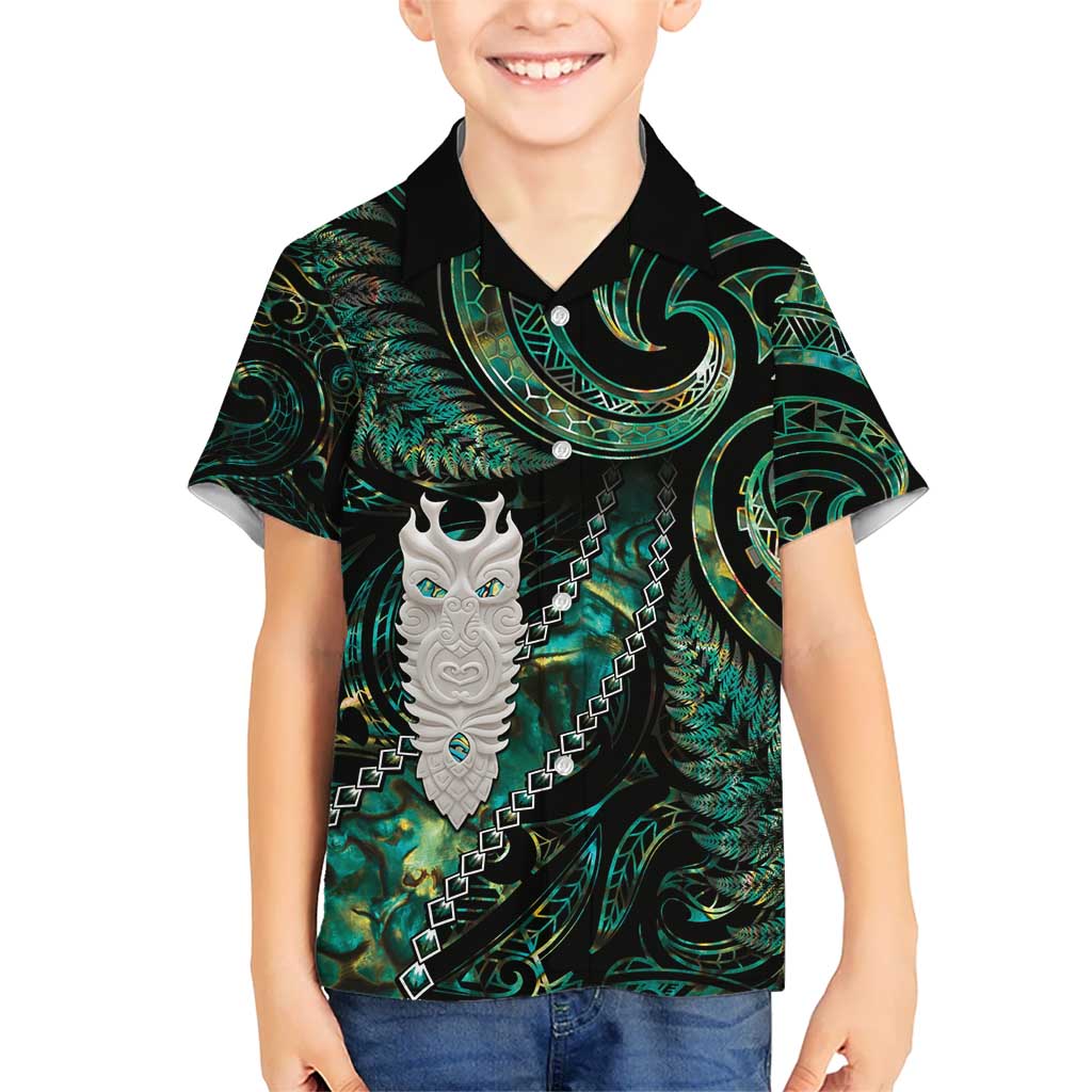 New Zealand Aotearoa Hawaiian Shirt Maori Tane Te Waiora Paua Shell Glitter Green LT05 - Polynesian Pride