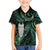 New Zealand Aotearoa Kid Hawaiian Shirt Maori Tane Te Waiora Paua Shell Glitter Green