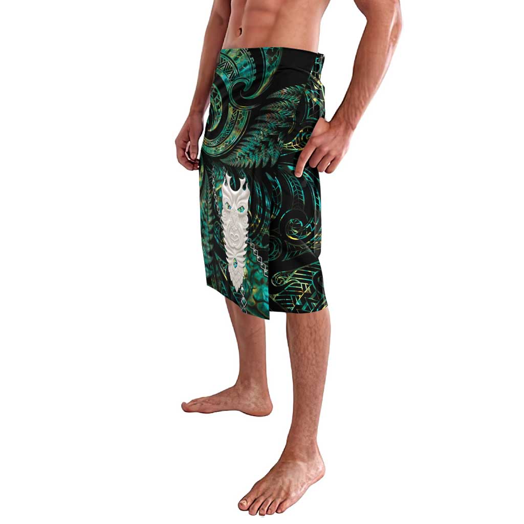 New Zealand Aotearoa Lavalava Maori Tane Te Waiora Paua Shell Glitter Green LT05 - Polynesian Pride