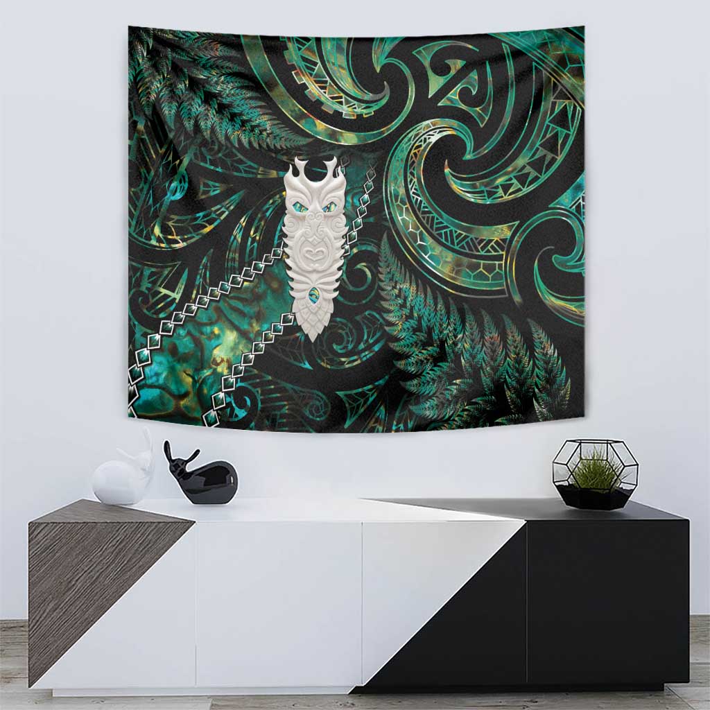 New Zealand Aotearoa Tapestry Maori Tane Te Waiora Paua Shell Glitter Green