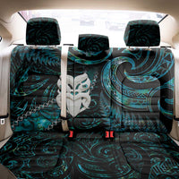 New Zealand Aotearoa Back Car Seat Cover Maori Wheku Paua Shell Glitter Turquoise