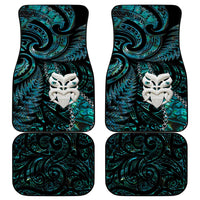 New Zealand Aotearoa Car Mats Maori Wheku Paua Shell Glitter Turquoise LT05 - Polynesian Pride