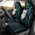 New Zealand Aotearoa Car Seat Cover Maori Wheku Paua Shell Glitter Turquoise