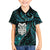 New Zealand Aotearoa Family Matching Puletasi and Hawaiian Shirt Maori Wheku Paua Shell Glitter Turquoise