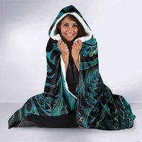 New Zealand Aotearoa Hooded Blanket Maori Wheku Paua Shell Glitter Turquoise LT05 - Polynesian Pride