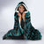 New Zealand Aotearoa Hooded Blanket Maori Wheku Paua Shell Glitter Turquoise