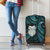 New Zealand Aotearoa Luggage Cover Maori Wheku Paua Shell Glitter Turquoise