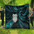 New Zealand Aotearoa Quilt Maori Wheku Paua Shell Glitter Turquoise