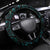 New Zealand Aotearoa Steering Wheel Cover Maori Wheku Paua Shell Glitter Turquoise