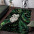 New Zealand Aotearoa Area Rug Maori Wheku Paua Shell Glitter Green