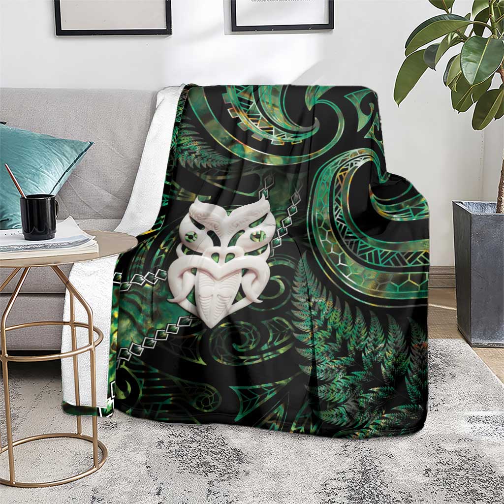 New Zealand Aotearoa Blanket Maori Wheku Paua Shell Glitter Green LT05 - Polynesian Pride