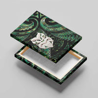 New Zealand Aotearoa Canvas Wall Art Maori Wheku Paua Shell Glitter Green LT05 - Polynesian Pride