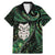 New Zealand Aotearoa Family Matching Mermaid Dress and Hawaiian Shirt Maori Wheku Paua Shell Glitter Green