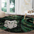 New Zealand Aotearoa Round Carpet Maori Wheku Paua Shell Glitter Green