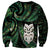 New Zealand Aotearoa Sweatshirt Maori Wheku Paua Shell Glitter Green