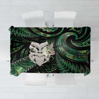 New Zealand Aotearoa Tablecloth Maori Wheku Paua Shell Glitter Green LT05 Green - Polynesian Pride