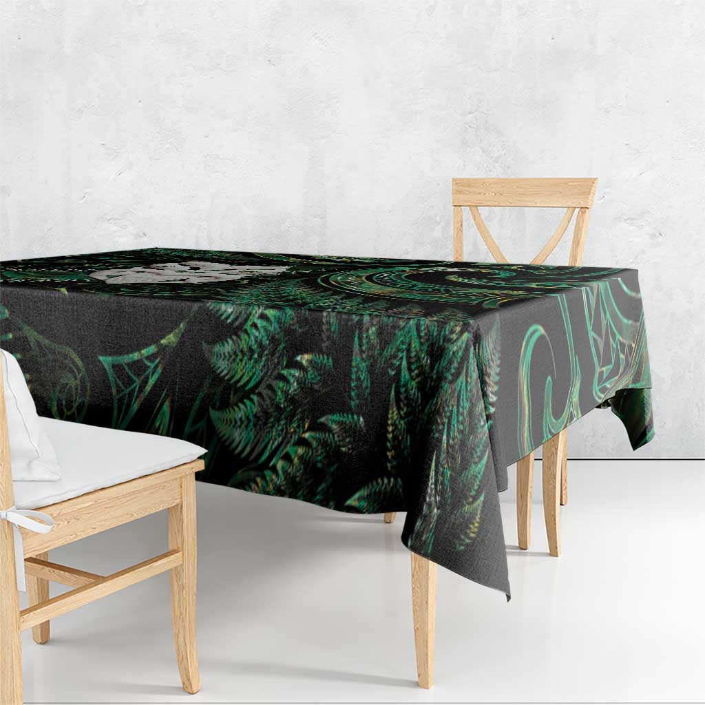 New Zealand Aotearoa Tablecloth Maori Wheku Paua Shell Glitter Green LT05 - Polynesian Pride
