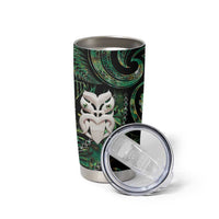 New Zealand Aotearoa Tumbler Cup Maori Wheku Paua Shell Glitter Green LT05 - Polynesian Pride