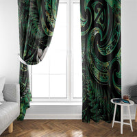 New Zealand Aotearoa Window Curtain Maori Wheku Paua Shell Glitter Green LT05 - Polynesian Pride