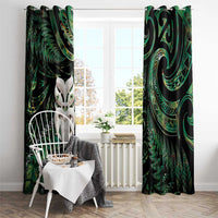 New Zealand Aotearoa Window Curtain Maori Wheku Paua Shell Glitter Green LT05 - Polynesian Pride