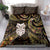 New Zealand Aotearoa Bedding Set Maori Wheku Paua Shell Glitter Gold