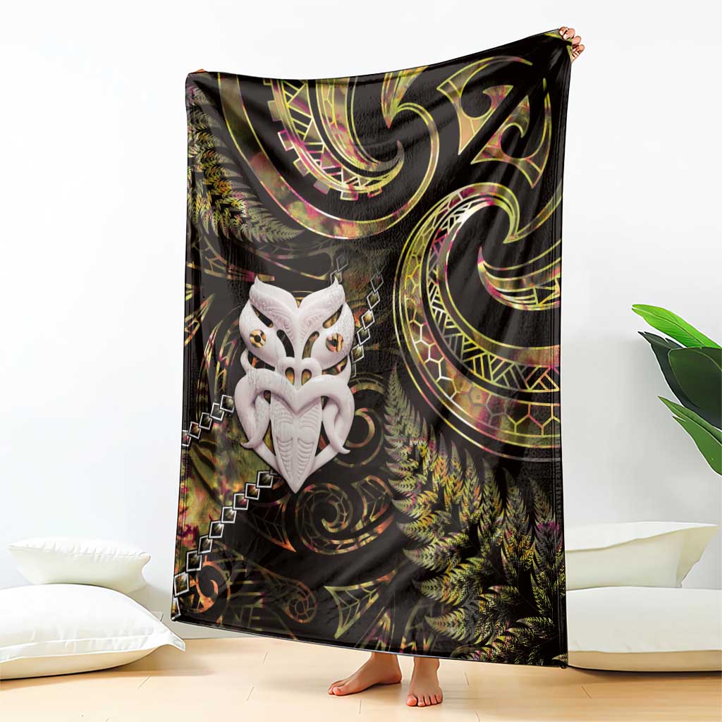 New Zealand Aotearoa Blanket Maori Wheku Paua Shell Glitter Gold LT05 - Polynesian Pride