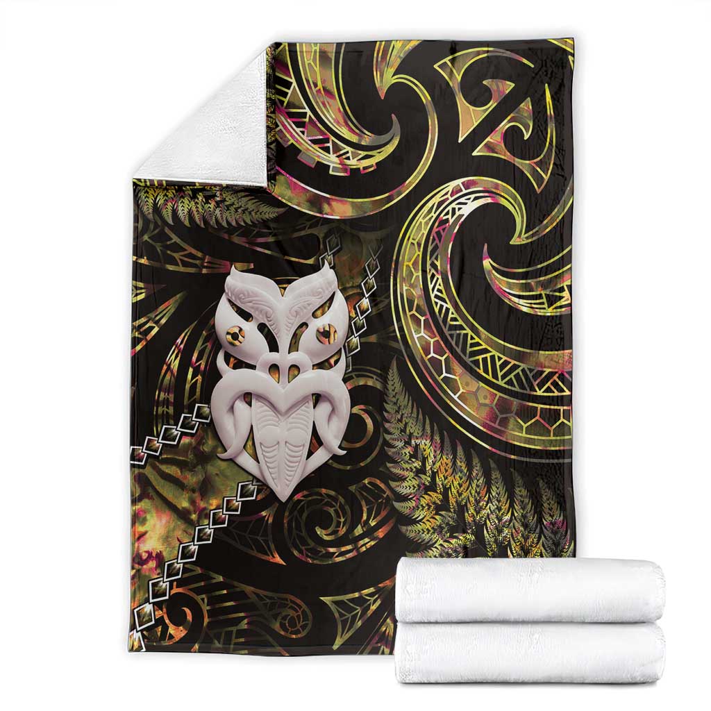 New Zealand Aotearoa Blanket Maori Wheku Paua Shell Glitter Gold LT05 - Polynesian Pride