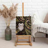 New Zealand Aotearoa Canvas Wall Art Maori Wheku Paua Shell Glitter Gold LT05 - Polynesian Pride