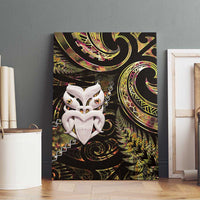 New Zealand Aotearoa Canvas Wall Art Maori Wheku Paua Shell Glitter Gold LT05 - Polynesian Pride