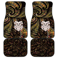 New Zealand Aotearoa Car Mats Maori Wheku Paua Shell Glitter Gold LT05 - Polynesian Pride