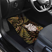 New Zealand Aotearoa Car Mats Maori Wheku Paua Shell Glitter Gold LT05 - Polynesian Pride