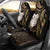 New Zealand Aotearoa Car Seat Cover Maori Wheku Paua Shell Glitter Gold