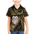 New Zealand Aotearoa Family Matching Mermaid Dress and Hawaiian Shirt Maori Wheku Paua Shell Glitter Gold