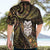 New Zealand Aotearoa Hawaiian Shirt Maori Wheku Paua Shell Glitter Gold