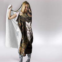 New Zealand Aotearoa Hooded Blanket Maori Wheku Paua Shell Glitter Gold LT05 - Polynesian Pride
