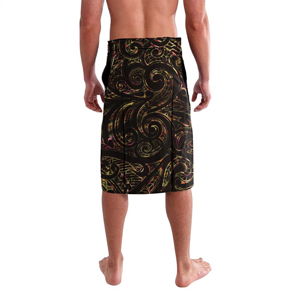 New Zealand Aotearoa Lavalava Maori Wheku Paua Shell Glitter Gold LT05 - Polynesian Pride