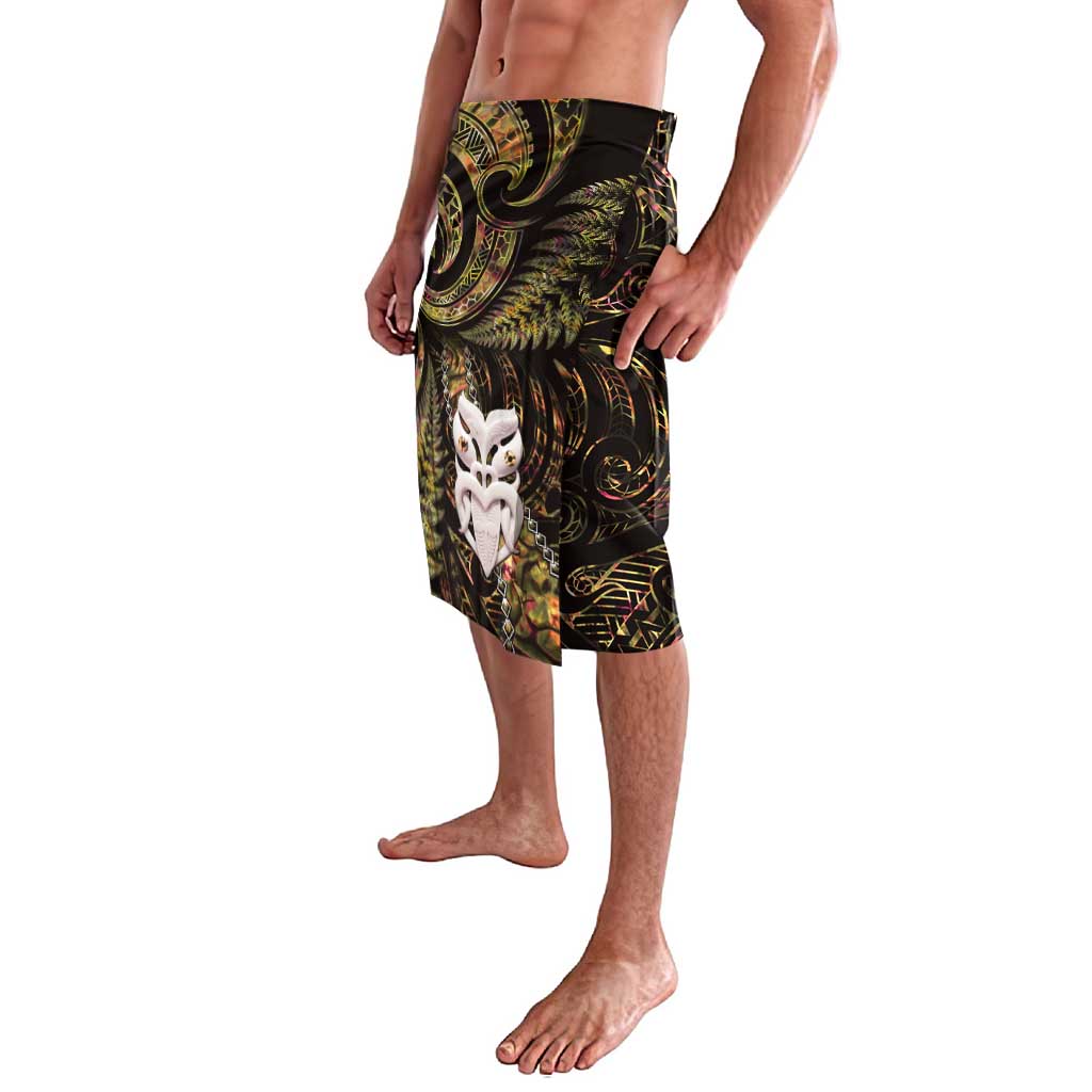 New Zealand Aotearoa Lavalava Maori Wheku Paua Shell Glitter Gold LT05 - Polynesian Pride