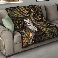 New Zealand Aotearoa Quilt Maori Wheku Paua Shell Glitter Gold