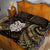 New Zealand Aotearoa Quilt Bed Set Maori Wheku Paua Shell Glitter Gold