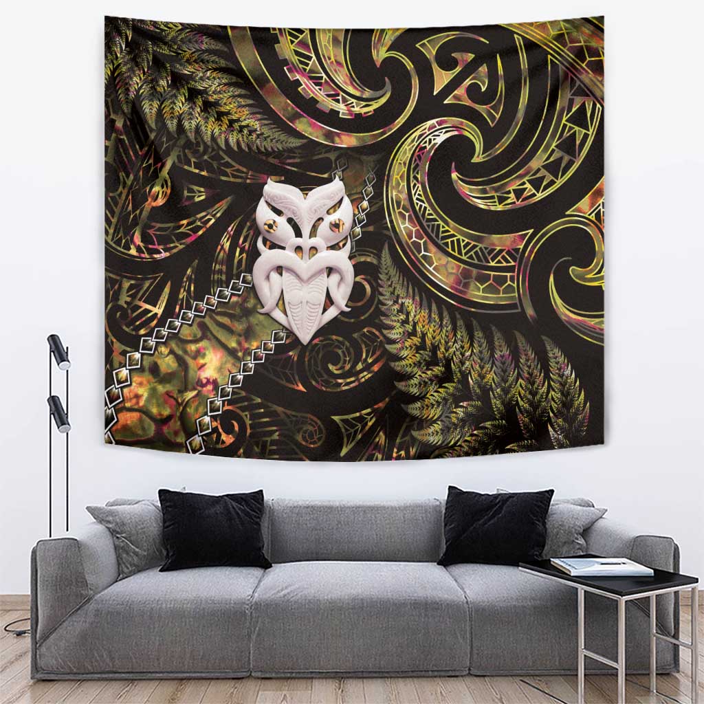 New Zealand Aotearoa Tapestry Maori Wheku Paua Shell Glitter Gold