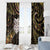 New Zealand Aotearoa Window Curtain Maori Wheku Paua Shell Glitter Gold