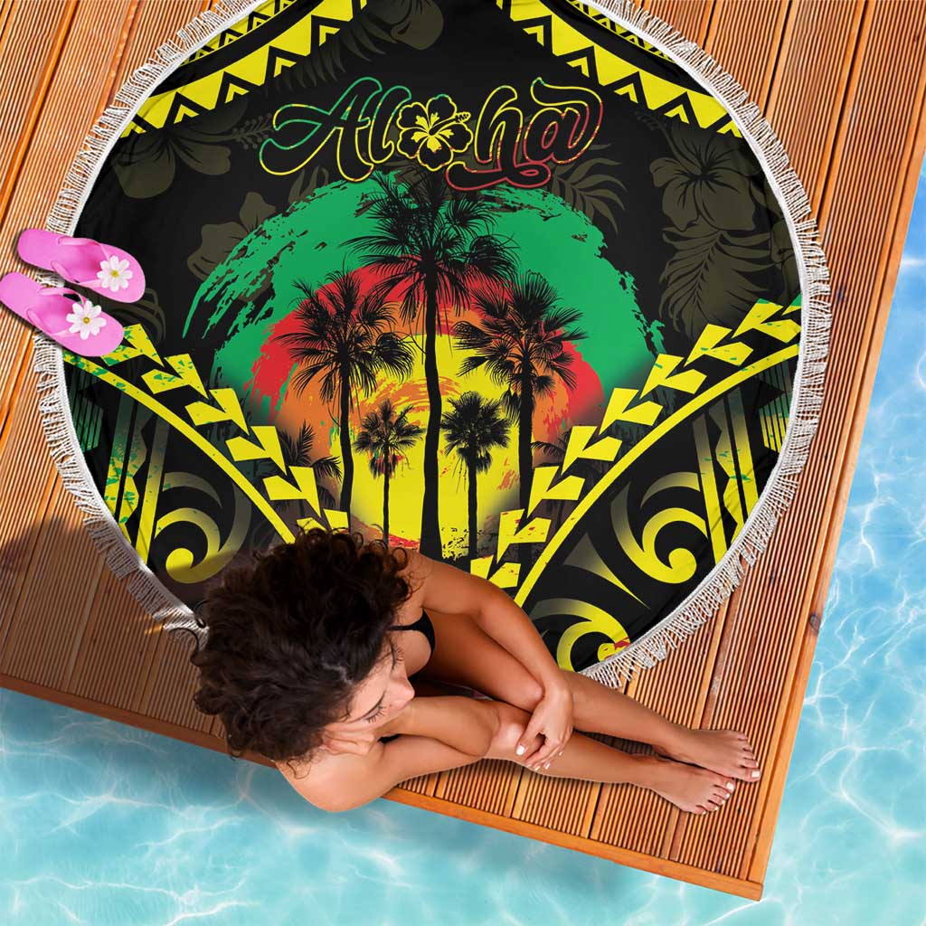Aloha Tropical Palm Trees Beach Blanket Reggae Polynesian Pattern LT05 - Polynesian Pride