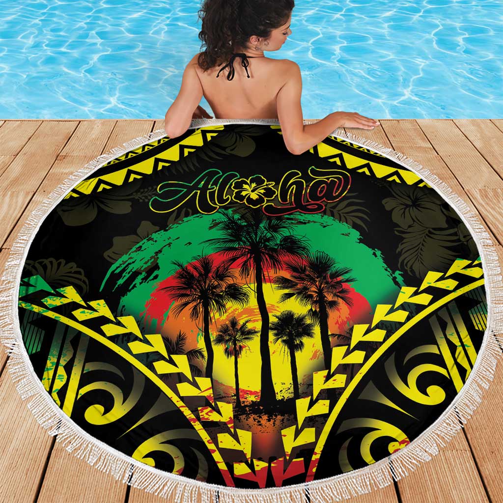 Aloha Tropical Palm Trees Beach Blanket Reggae Polynesian Pattern LT05 - Polynesian Pride