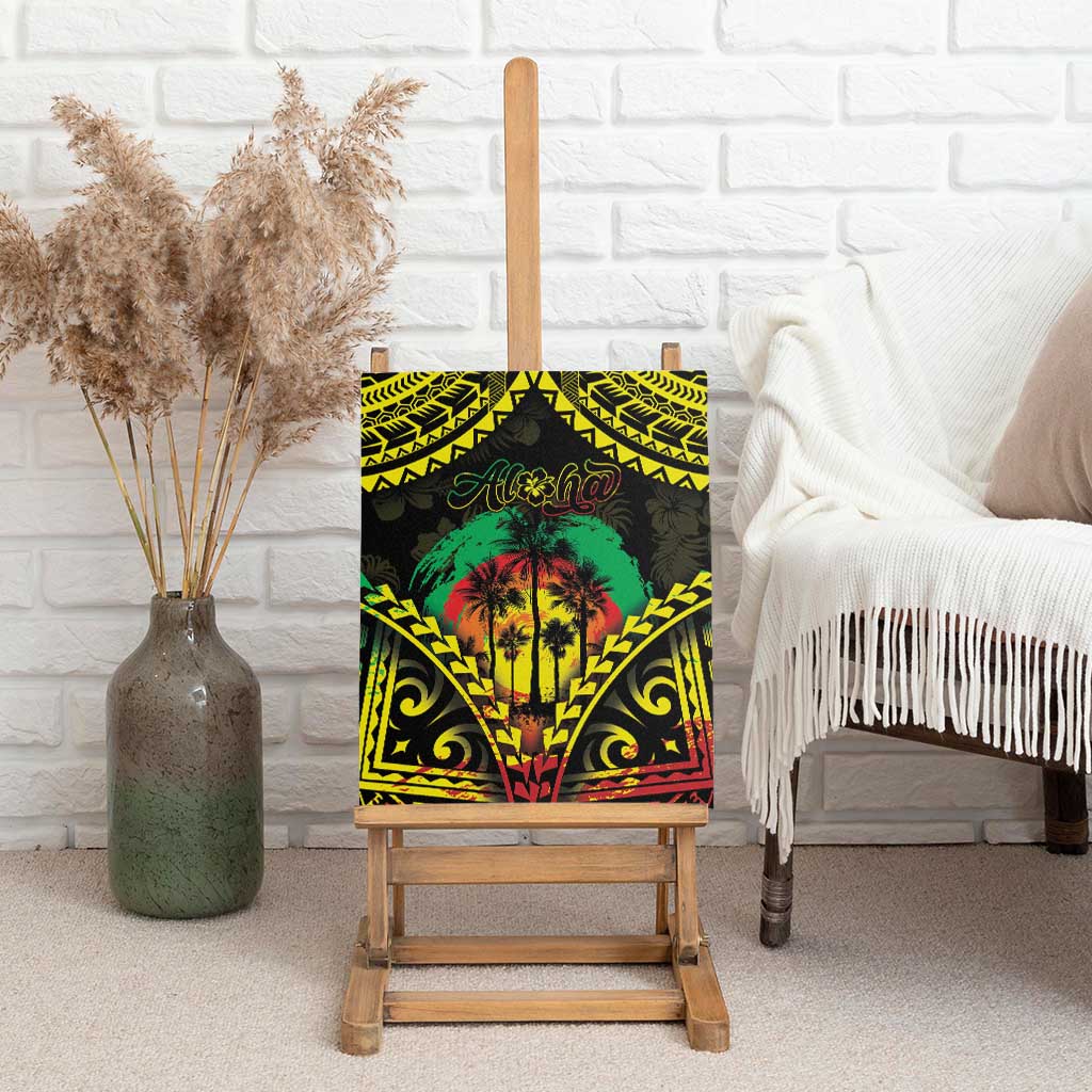 Aloha Tropical Palm Trees Canvas Wall Art Reggae Polynesian Pattern LT05 - Polynesian Pride